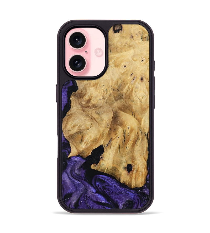 iPhone 16 Wood Phone Case - Elena (Purple, 791433)