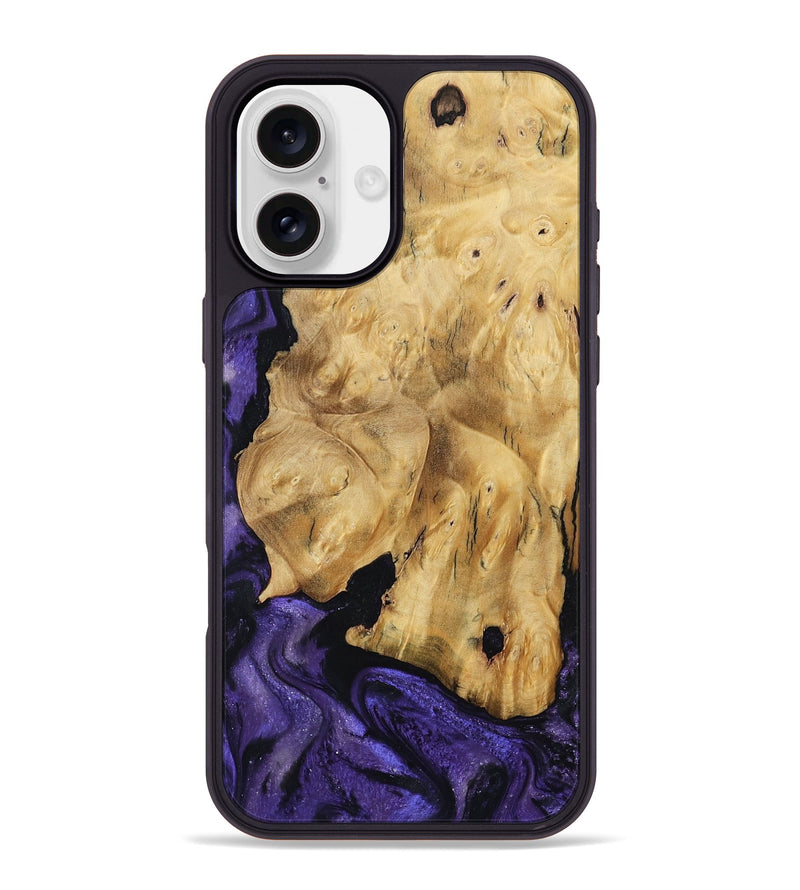 iPhone 16 Plus Wood Phone Case - Elena (Purple, 791433)