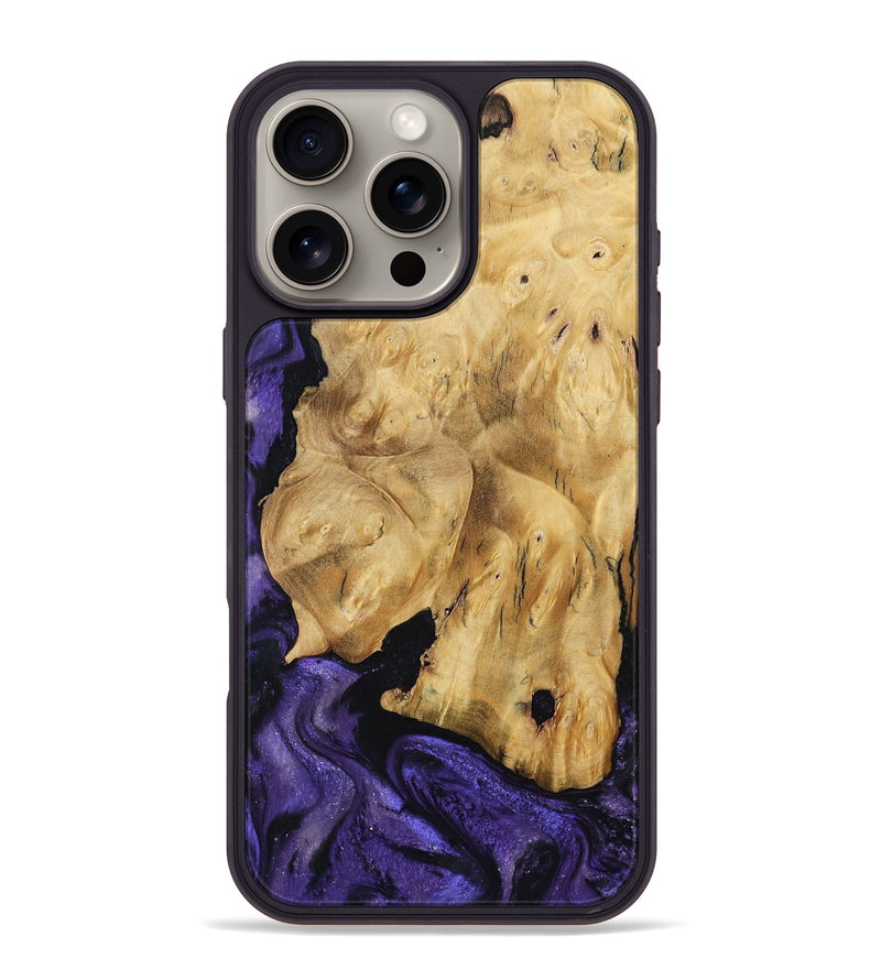 iPhone 16 Pro Max Wood Phone Case - Elena (Purple, 791433)