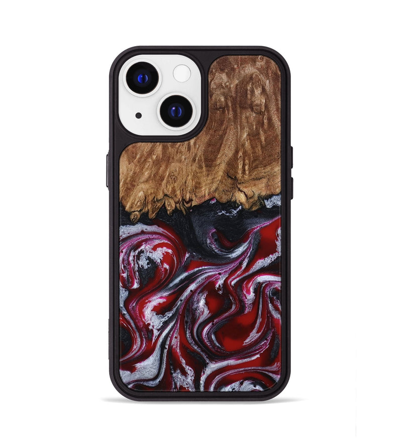 iPhone 13 Wood Phone Case - Bonny (Red, 791439)