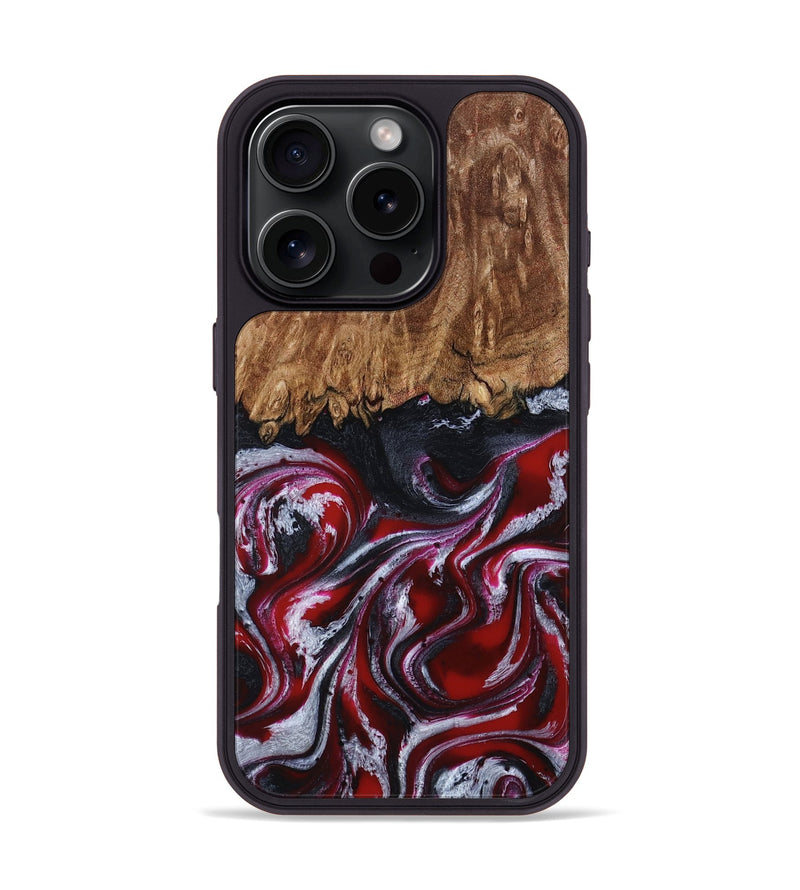 iPhone 16 Pro Wood Phone Case - Bonny (Red, 791439)
