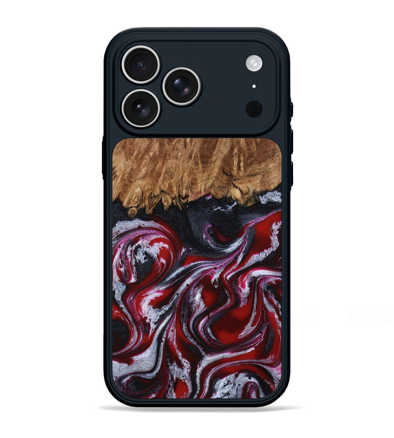 iPhone 17 Pro Max Wood Phone Case - Bonny (Red, 791439)