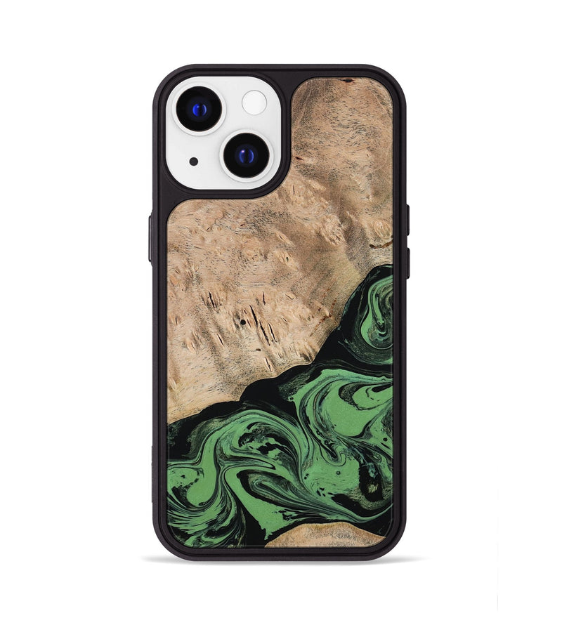 iPhone 13 Wood Phone Case - Keisha (Green, 791443)