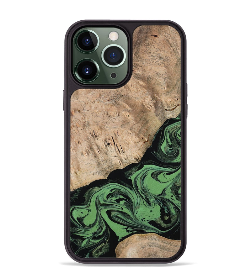 iPhone 13 Pro Max Wood Phone Case - Keisha (Green, 791443)