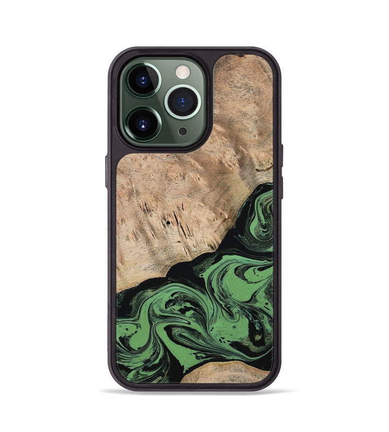 iPhone 13 Pro Wood Phone Case - Keisha (Green, 791443)