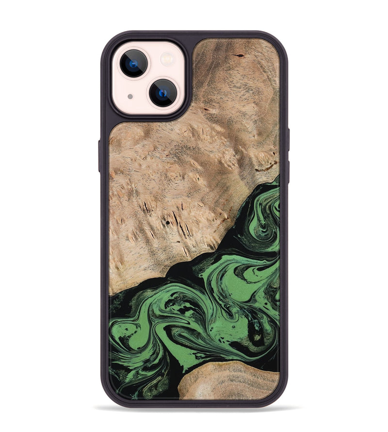 iPhone 14 Plus Wood Phone Case - Keisha (Green, 791443)
