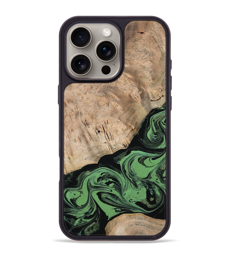 iPhone 16 Pro Max Wood Phone Case - Keisha (Green, 791443)