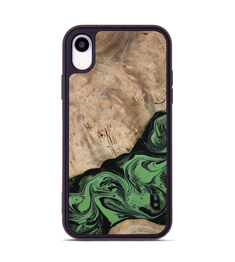 iPhone Xr Wood Phone Case - Keisha (Green, 791443)