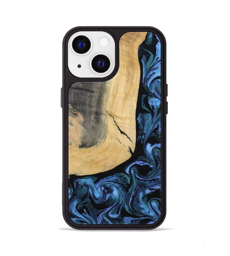 iPhone 13 Wood Phone Case - Taryn (Blue, 791476)