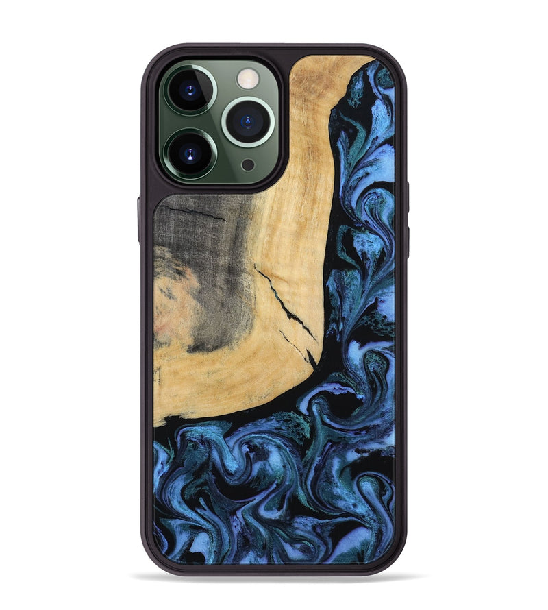 iPhone 13 Pro Max Wood Phone Case - Taryn (Blue, 791476)