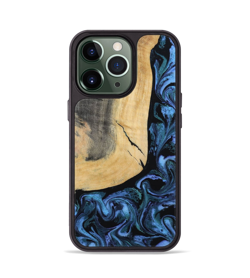 iPhone 13 Pro Wood Phone Case - Taryn (Blue, 791476)