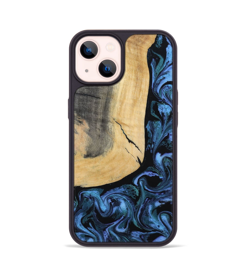 iPhone 14 Wood Phone Case - Taryn (Blue, 791476)