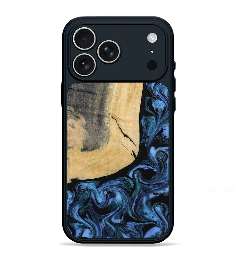 iPhone 17 Pro Max Wood Phone Case - Taryn (Blue, 791476)