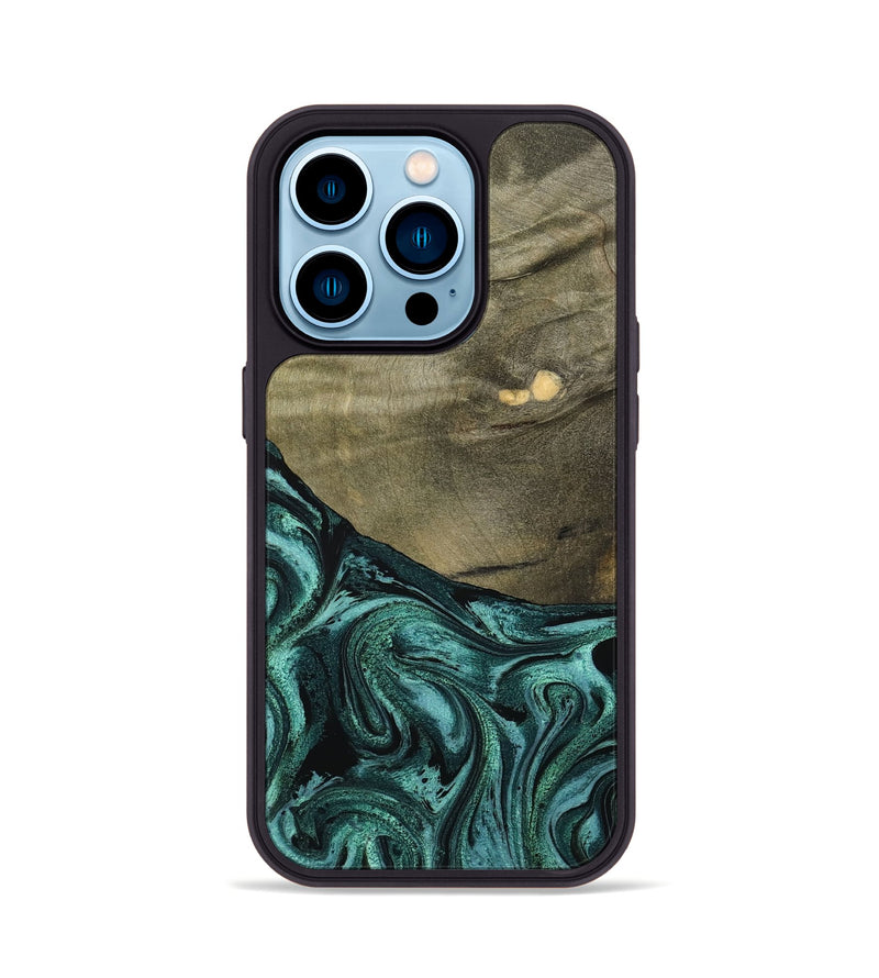 iPhone 14 Pro Wood Phone Case - Sanai (Green, 791479)