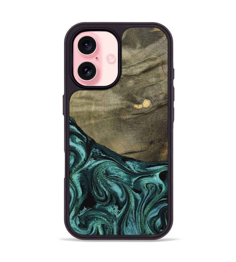 iPhone 16 Wood Phone Case - Sanai (Green, 791479)