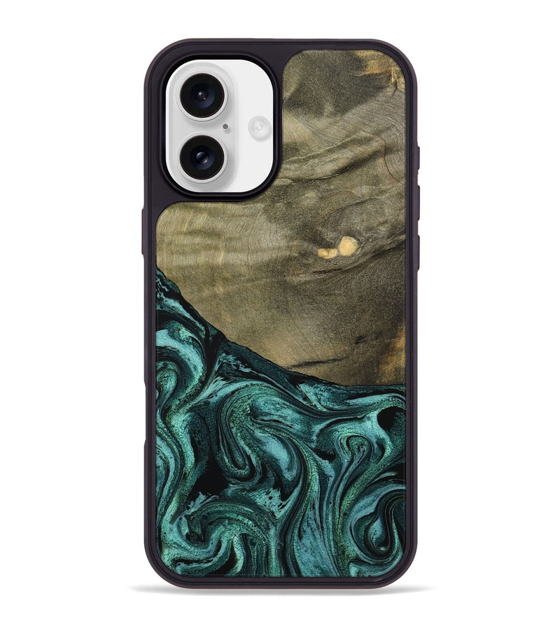 iPhone 16 Plus Wood Phone Case - Sanai (Green, 791479)