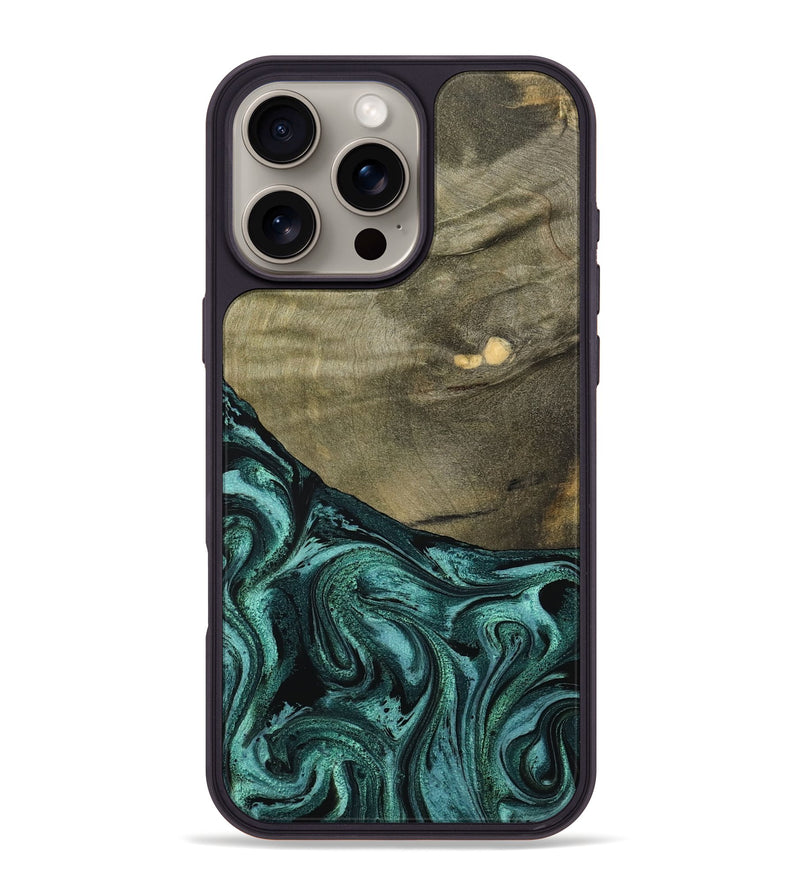 iPhone 16 Pro Max Wood Phone Case - Sanai (Green, 791479)