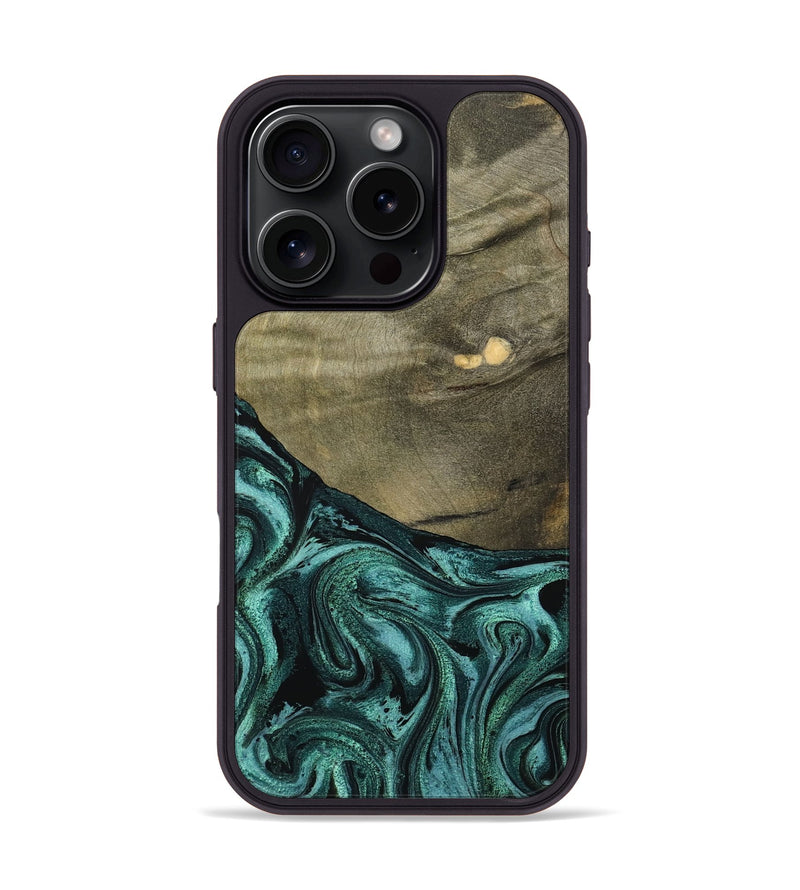 iPhone 16 Pro Wood Phone Case - Sanai (Green, 791479)