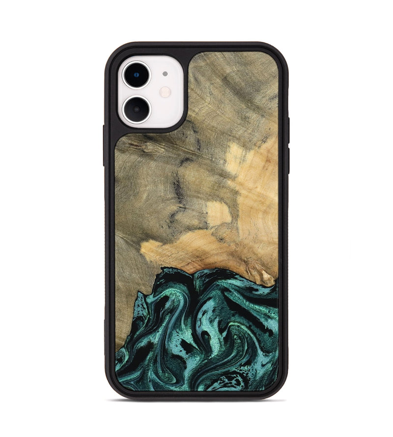 iPhone 11 Wood Phone Case - Hendrix (Green, 791480)