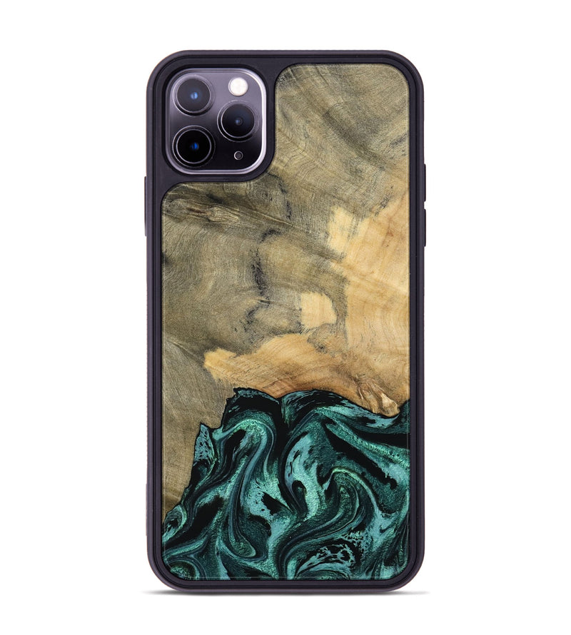 iPhone 11 Pro Max Wood Phone Case - Hendrix (Green, 791480)