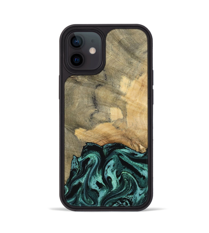 iPhone 12 Wood Phone Case - Hendrix (Green, 791480)