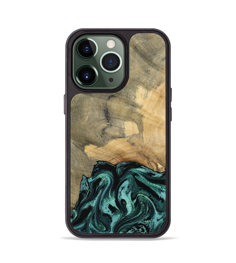 iPhone 13 Pro Wood Phone Case - Hendrix (Green, 791480)