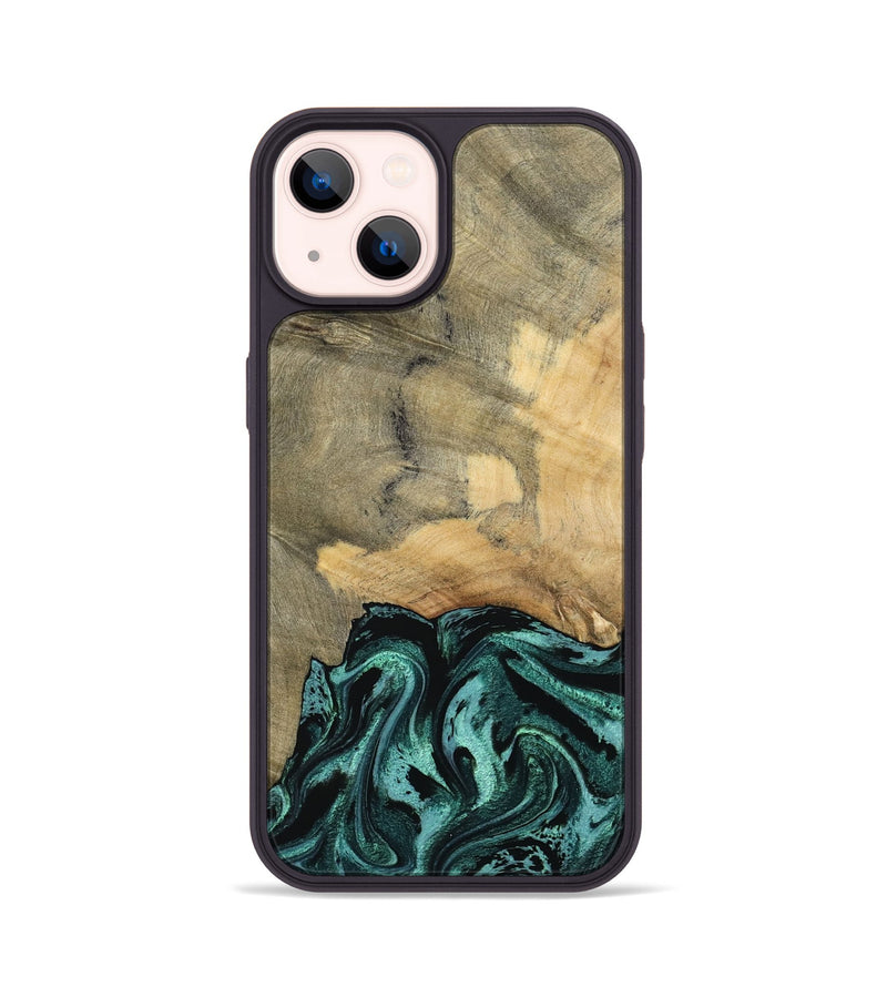 iPhone 14 Wood Phone Case - Hendrix (Green, 791480)