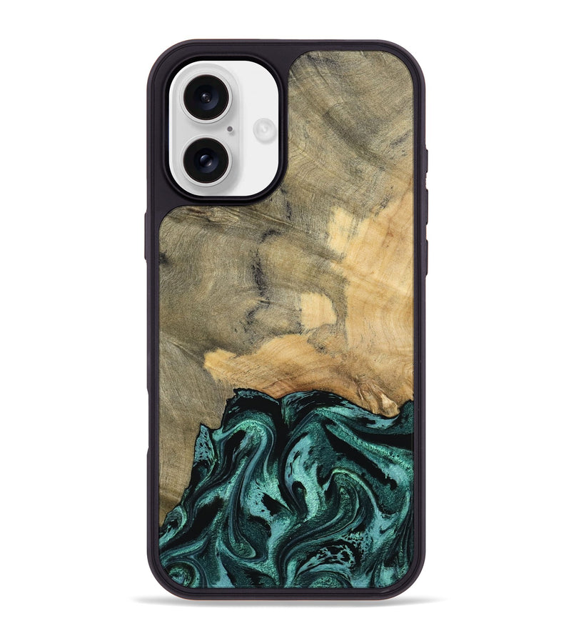 iPhone 16 Plus Wood Phone Case - Hendrix (Green, 791480)