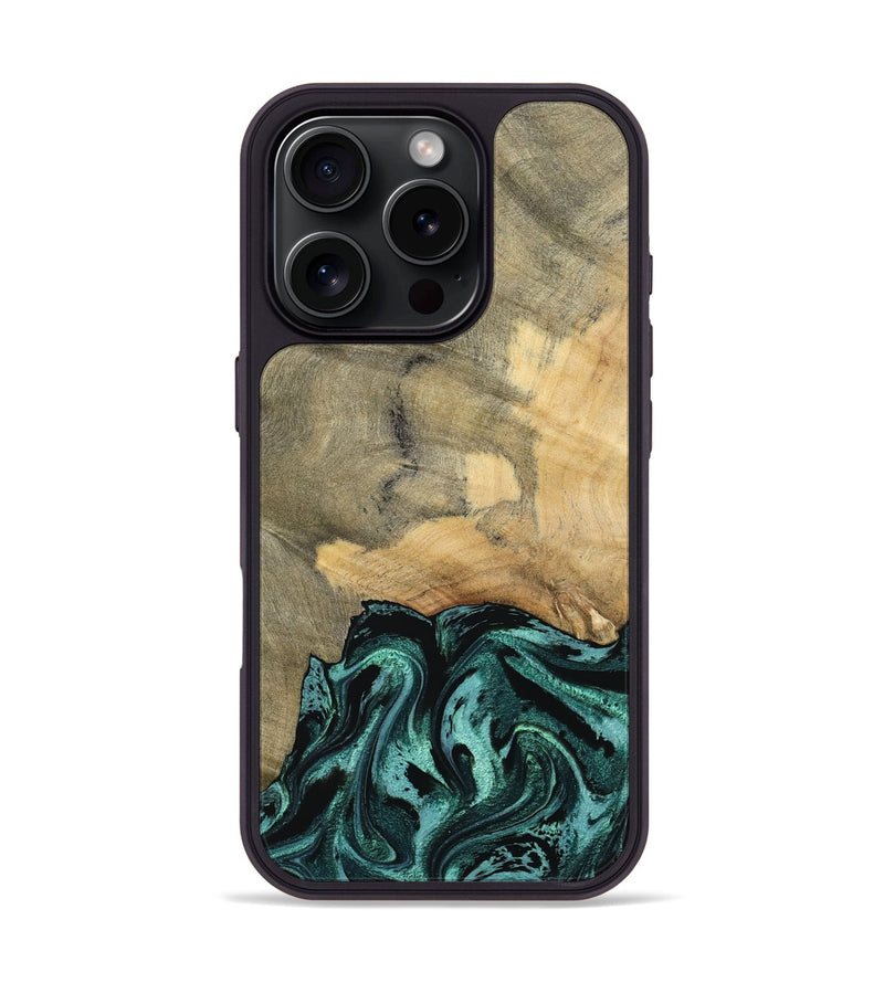 iPhone 16 Pro Wood Phone Case - Hendrix (Green, 791480)