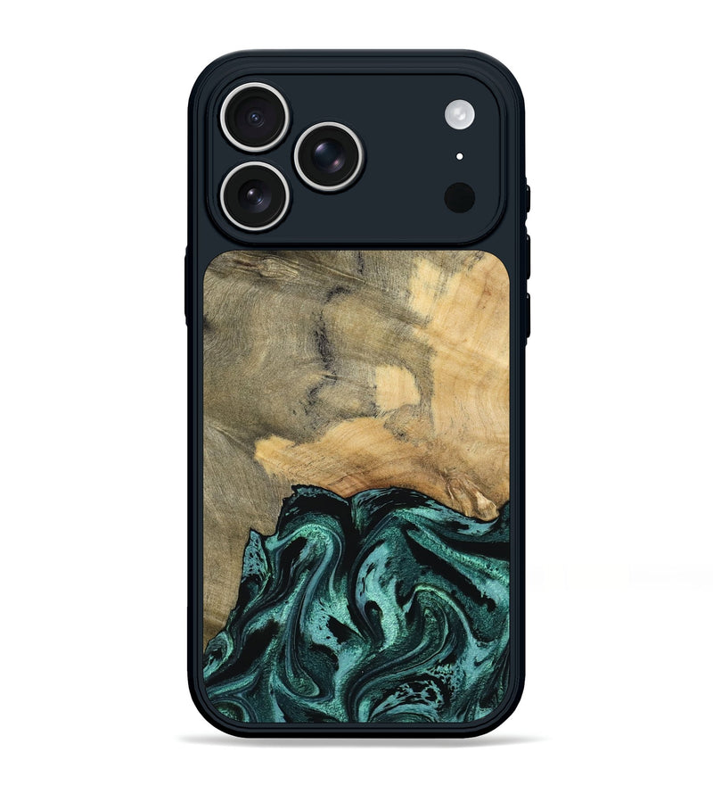 iPhone 17 Pro Max Wood Phone Case - Hendrix (Green, 791480)