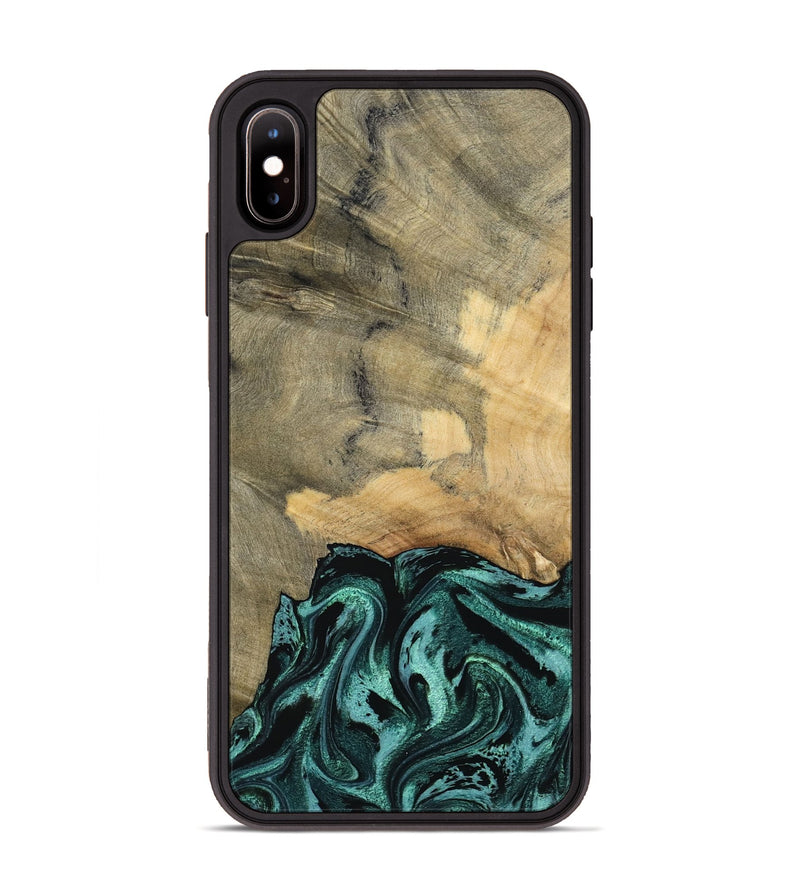 iPhone Xs Max Wood Phone Case - Hendrix (Green, 791480)