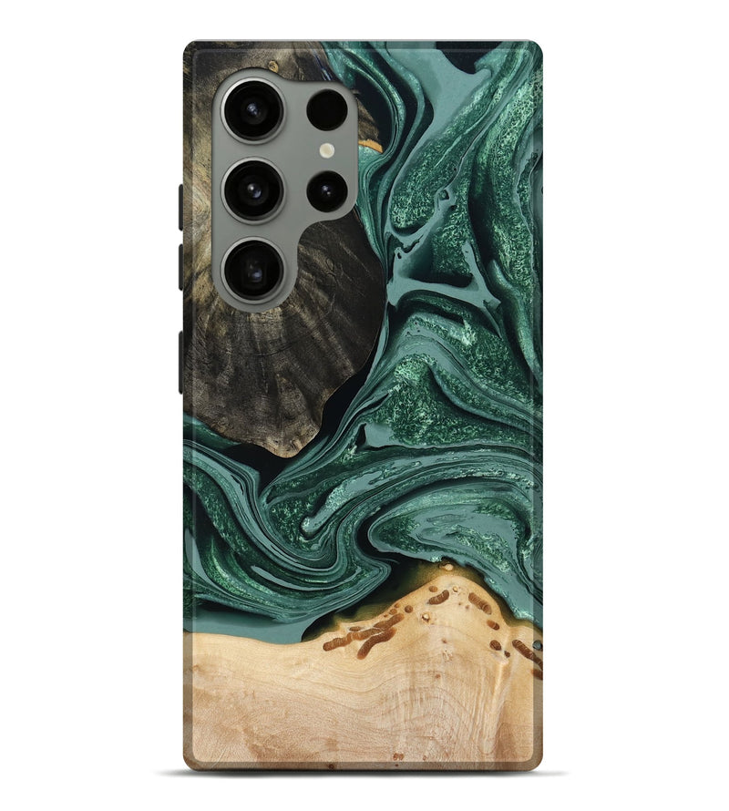 Galaxy S24 Ultra Wood Live Edge Phone Case - Rocio (Green, 791561)