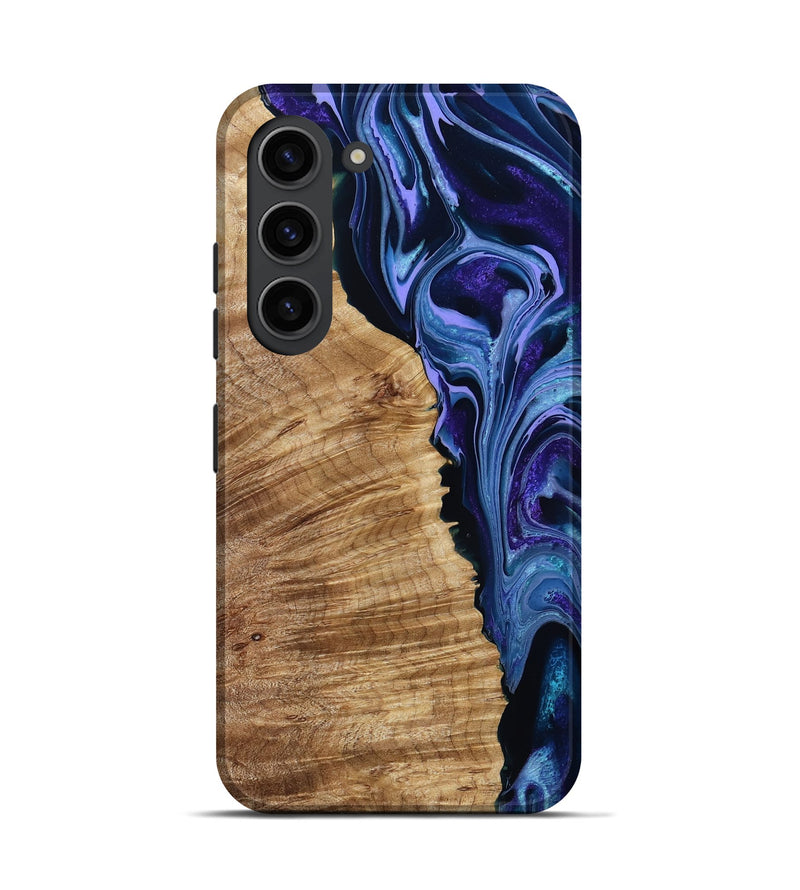 Galaxy S23 Wood Live Edge Phone Case - Mekhi (Purple, 791570)