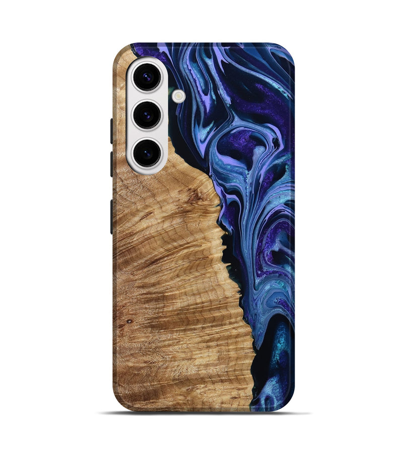 Galaxy S25 Wood Live Edge Phone Case - Mekhi (Purple, 791570)
