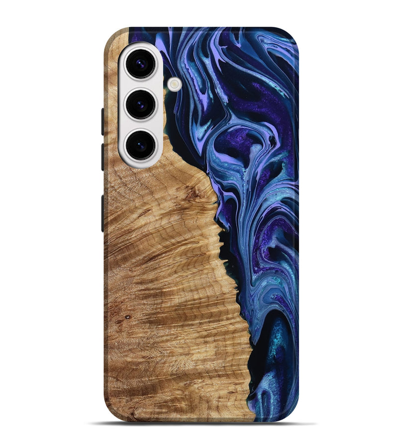 Galaxy S25 Plus Wood Live Edge Phone Case - Mekhi (Purple, 791570)