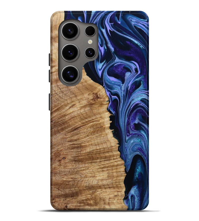 Galaxy S25 Ultra Wood Live Edge Phone Case - Mekhi (Purple, 791570)