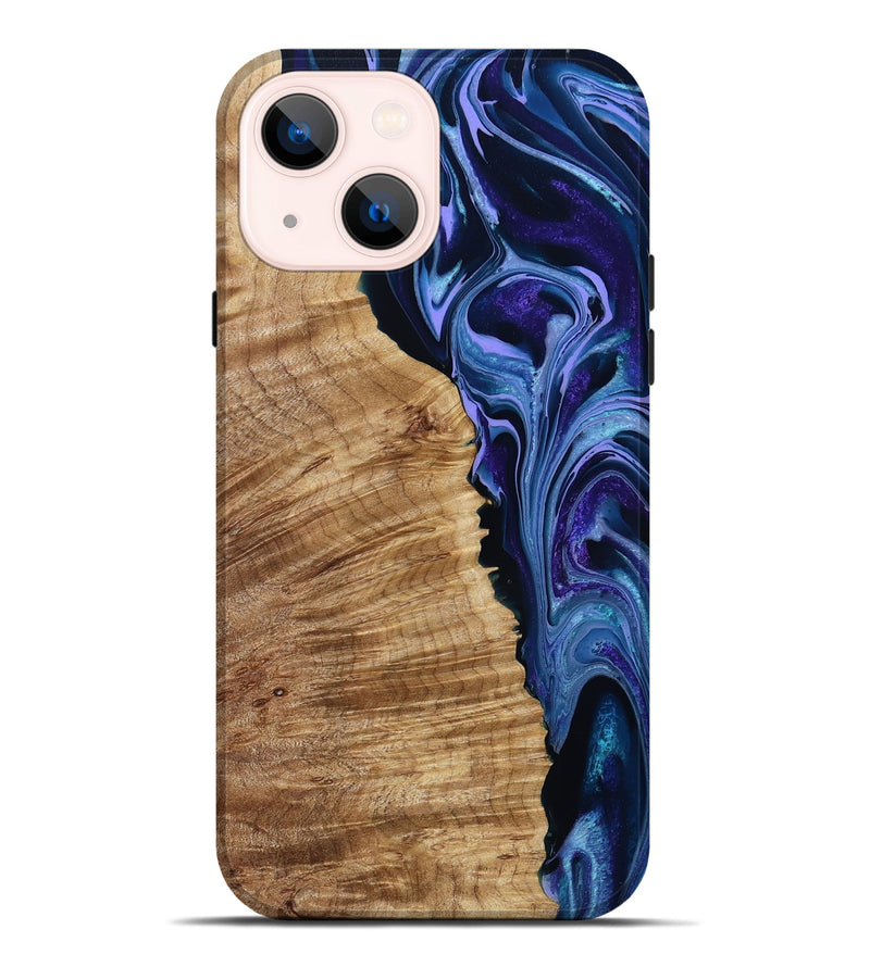 iPhone 14 Plus Wood Live Edge Phone Case - Mekhi (Purple, 791570)