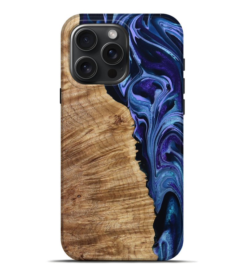 iPhone 16 Pro Max Wood Live Edge Phone Case - Mekhi (Purple, 791570)