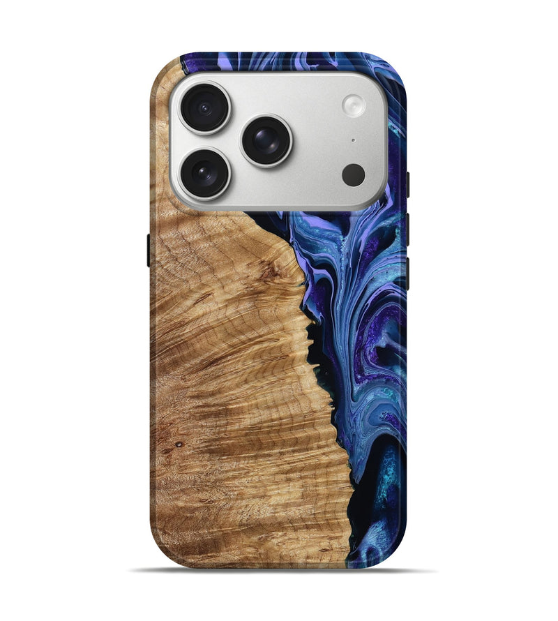 iPhone 17 Pro Wood Live Edge Phone Case - Mekhi (Purple, 791570)