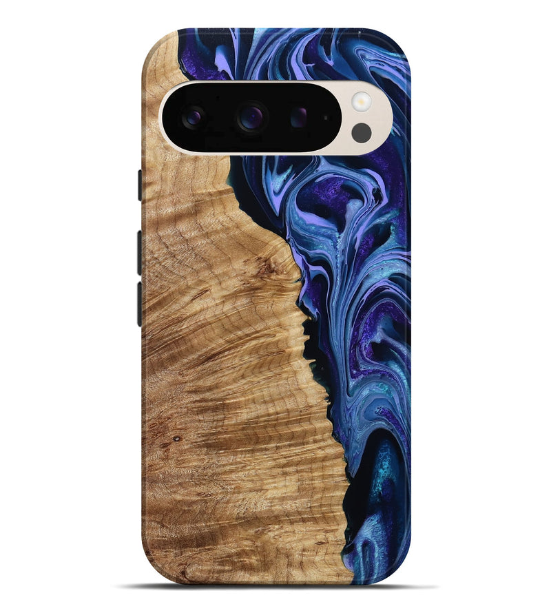 Pixel 10 Pro XL Wood Live Edge Phone Case - Mekhi (Purple, 791570)