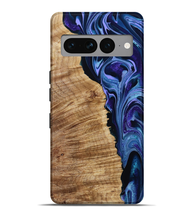 Pixel 7 Pro Wood Live Edge Phone Case - Mekhi (Purple, 791570)