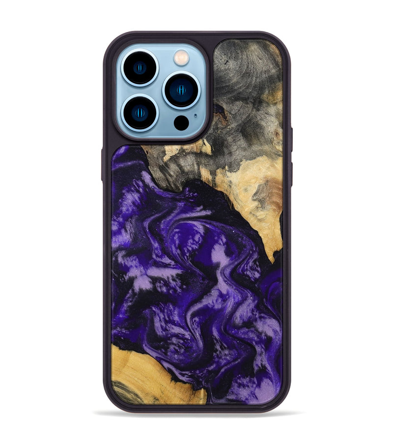 iPhone 14 Pro Max Wood Phone Case - Ryne (Purple, 791604)
