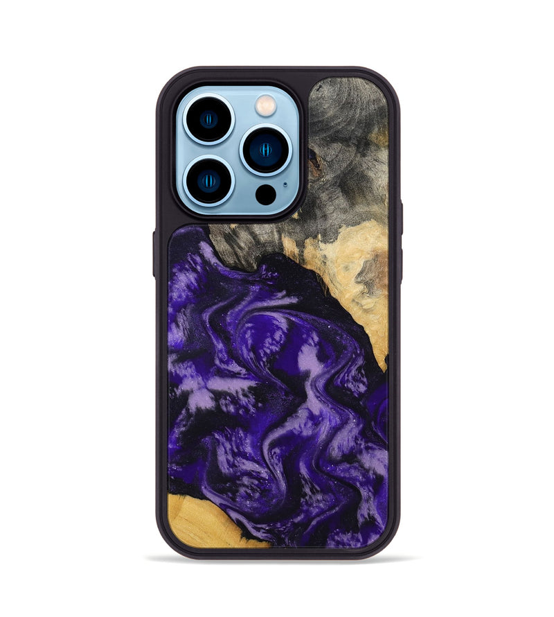 iPhone 14 Pro Wood Phone Case - Ryne (Purple, 791604)