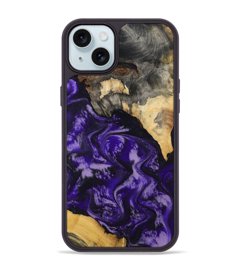 iPhone 15 Plus Wood Phone Case - Ryne (Purple, 791604)
