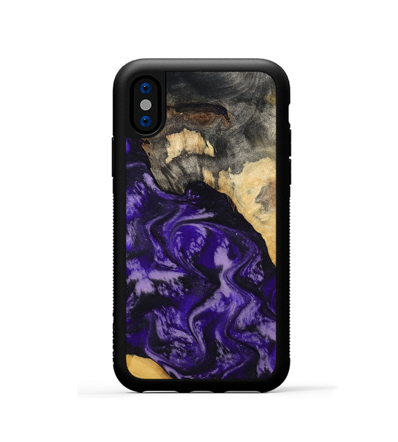 iPhone Xs Wood Phone Case - Ryne (Purple, 791604)