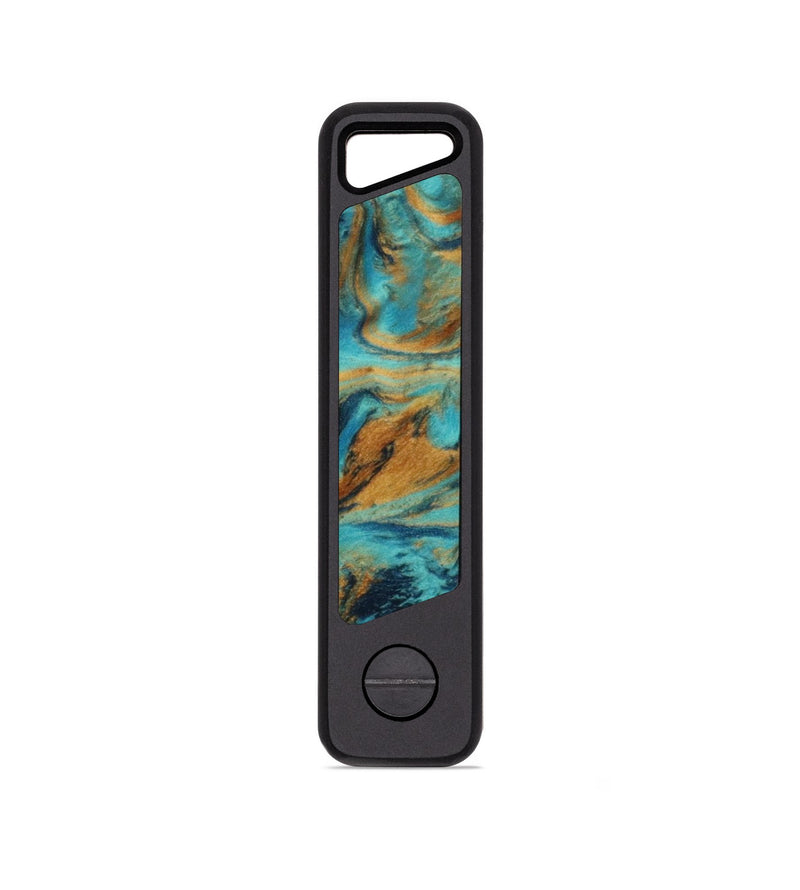 EDC ResinArt KeyHolder - Carlos (Teal & Gold, 791729)