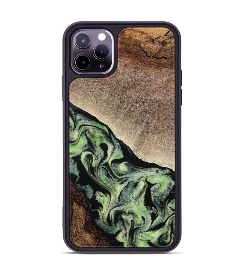 iPhone 11 Pro Max Wood Phone Case - Trish (Green, 791822)