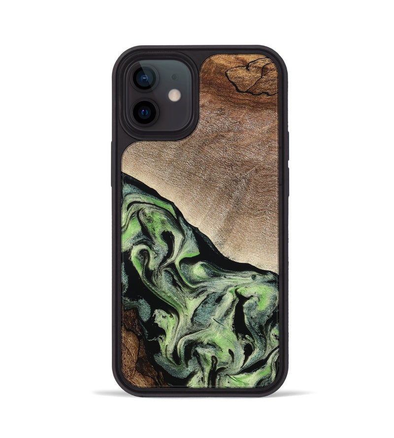 iPhone 12 Wood Phone Case - Trish (Green, 791822)