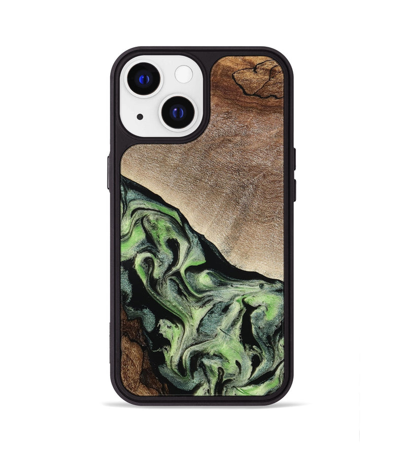 iPhone 13 Wood Phone Case - Trish (Green, 791822)