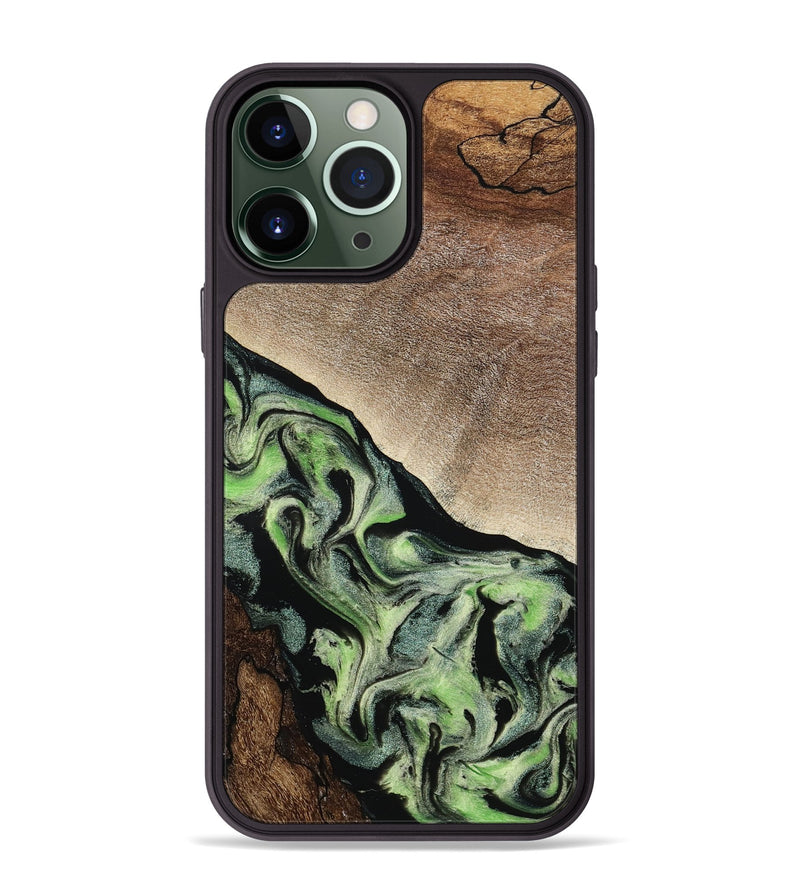 iPhone 13 Pro Max Wood Phone Case - Trish (Green, 791822)